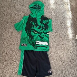 Marvel Green and Black Hulk Kids Matching Set